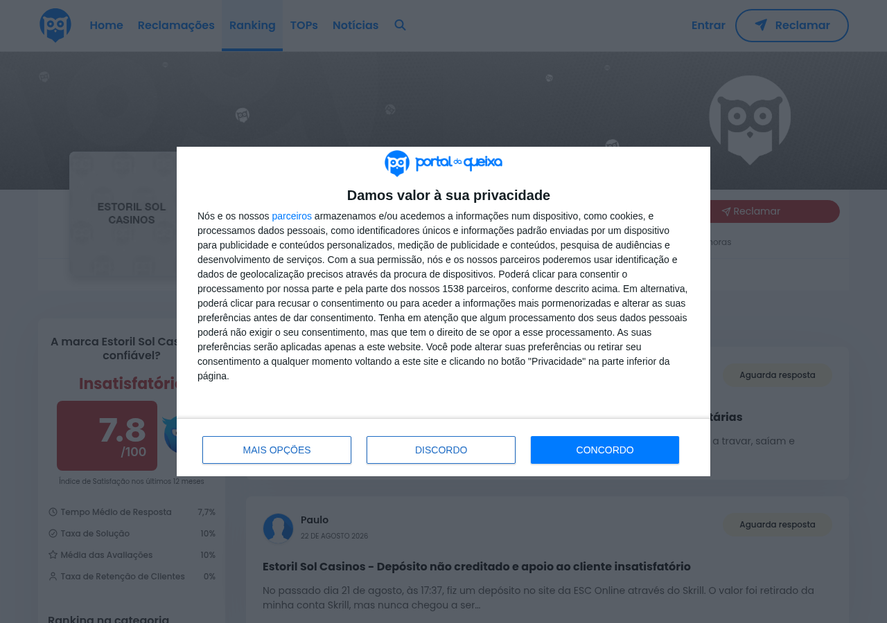 Captura datada da fonte Portal da Queixa